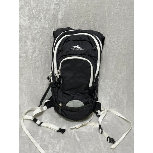 High Sierra Visalia Hiking Hydration Pack Black White Airflow Backpack - Picture 1 of 7